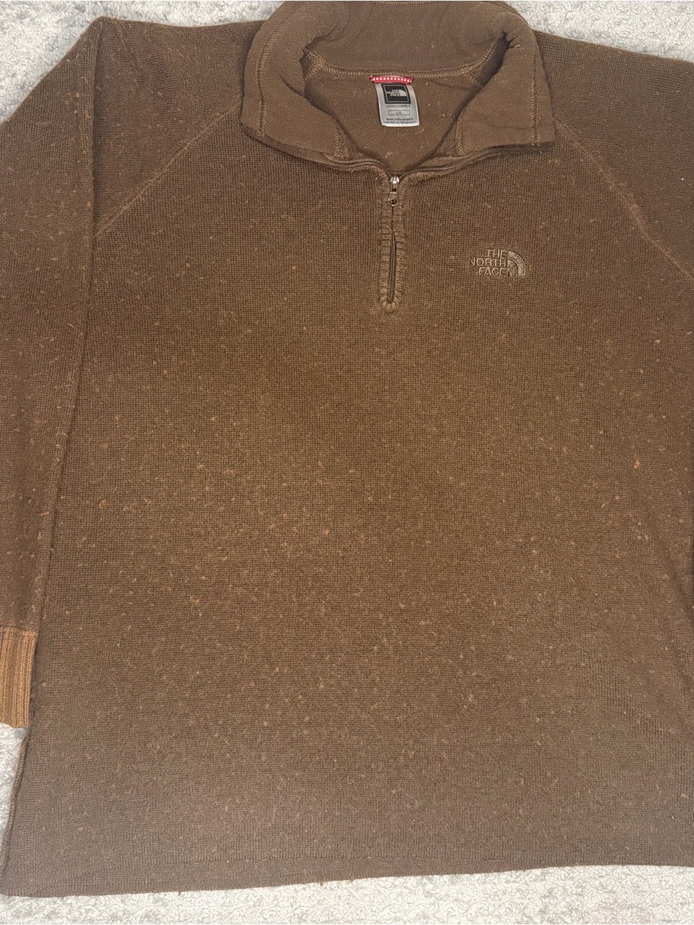 The North Face Men's Brown Half-Zip Pullover Sweater